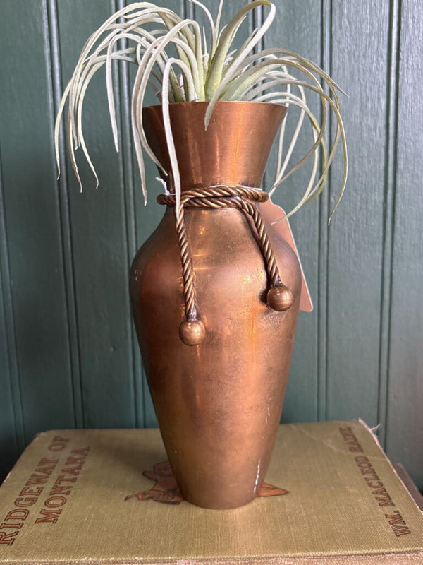 Brass Vase with Tassels