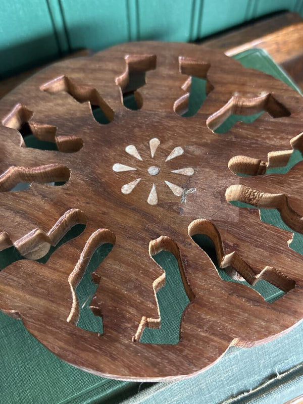 Wood Carved Trivet
