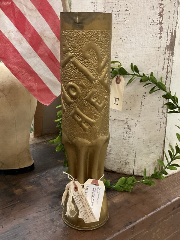 WWI Trench Art Vase - EVAC AMB-Co 12 #E640