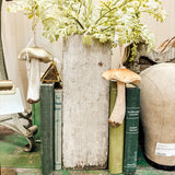 Woodland Paper Mache Mushroom Ornament - light green