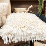 Handmade shag textile pillow