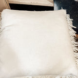 Handmade shag textile pillow