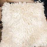 Handmade shag textile pillow