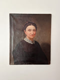 Antique Charles Brown Woman Portrait Oil Painting