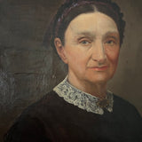 Antique Charles Brown Woman Portrait Oil Painting