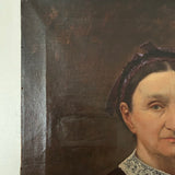 Antique Charles Brown Woman Portrait Oil Painting