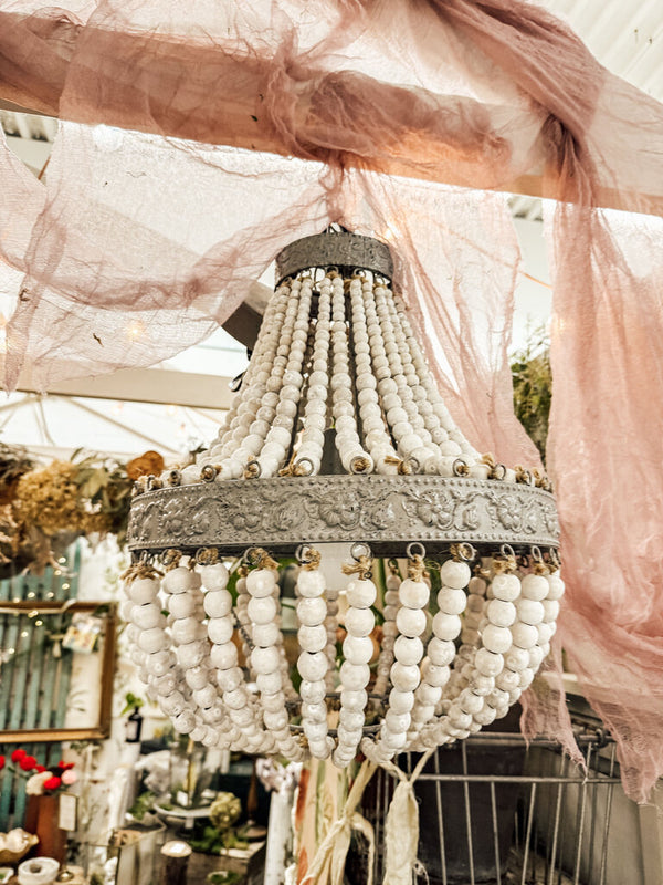 Beaded chandelier