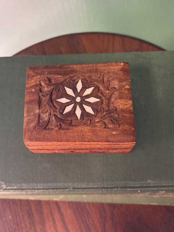 Petite Wood Carved Box
