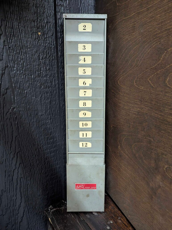 Vintage time card slot 4-1/2"W x 22"H