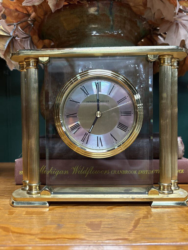 Brass Howard Miller Table Top Clock