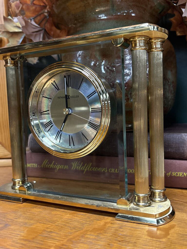 Brass Howard Miller Table Top Clock