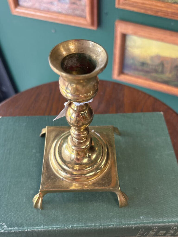 5.5" Brass Claw Foot Candleholder