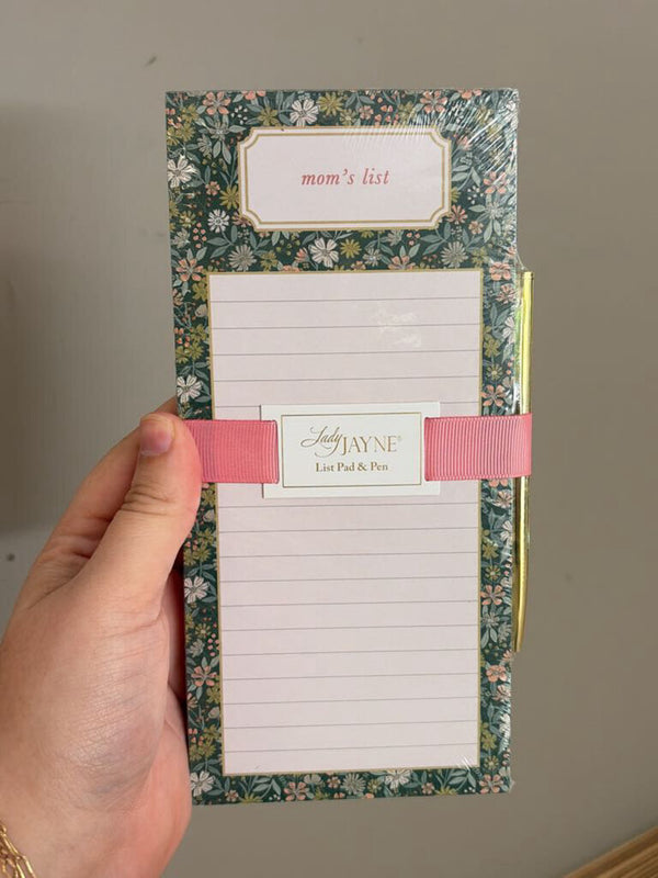 Forest Floral Magnetic List Pad with Pen