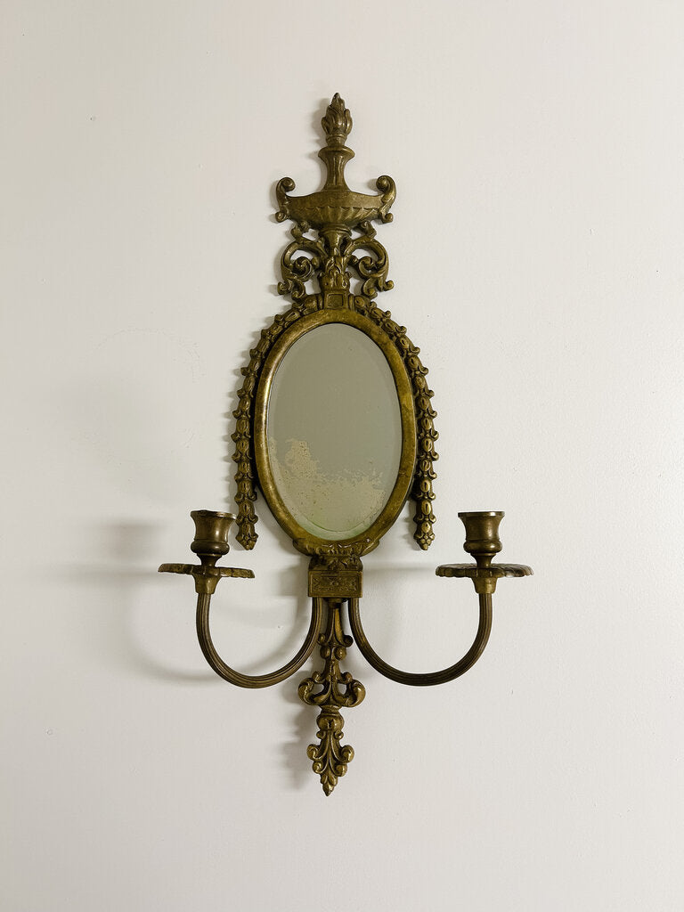 Antique Aladdin Mirrored Sconce