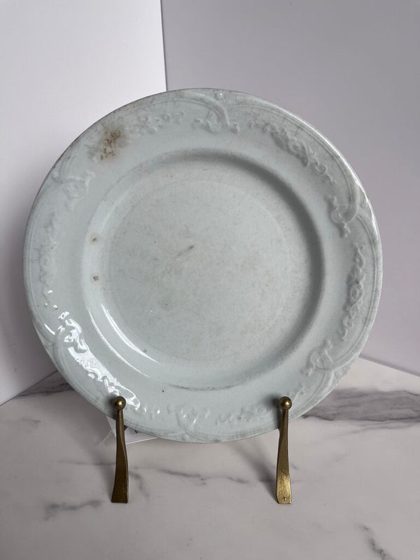 Ironstone plate with detailing #5