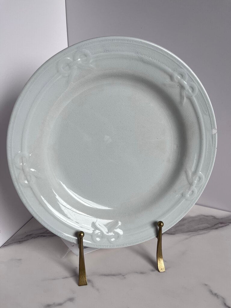 Ironstone plate with Bows