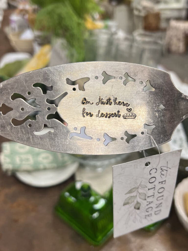 vintage stamped pie server