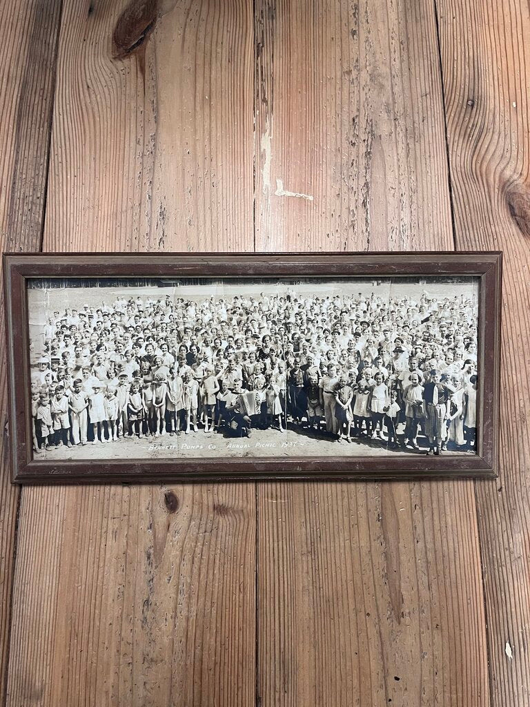 framed children picnicking photo