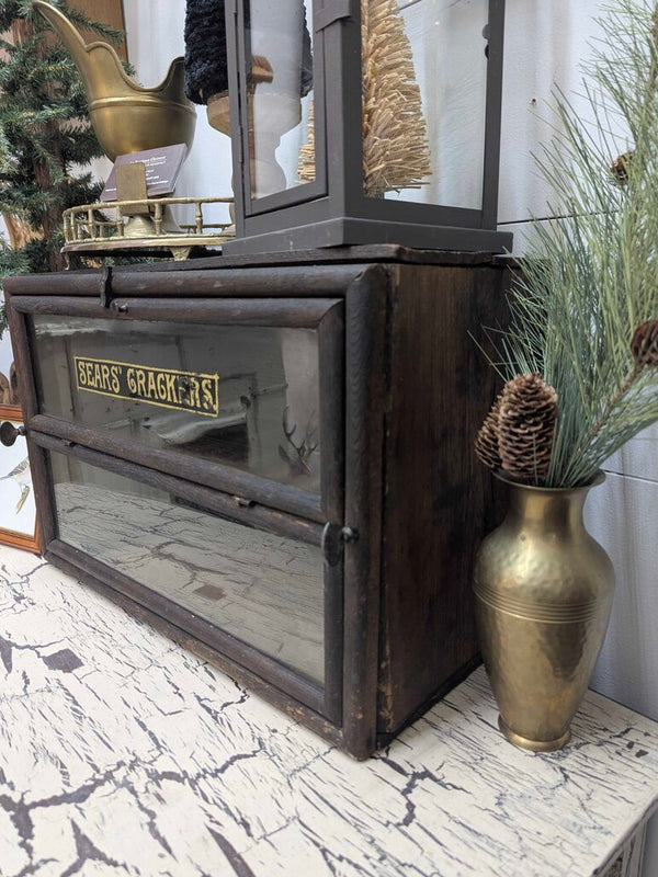 Antique Sears Cracker display box, excellent condition! 21"W x 9"D x 15"H