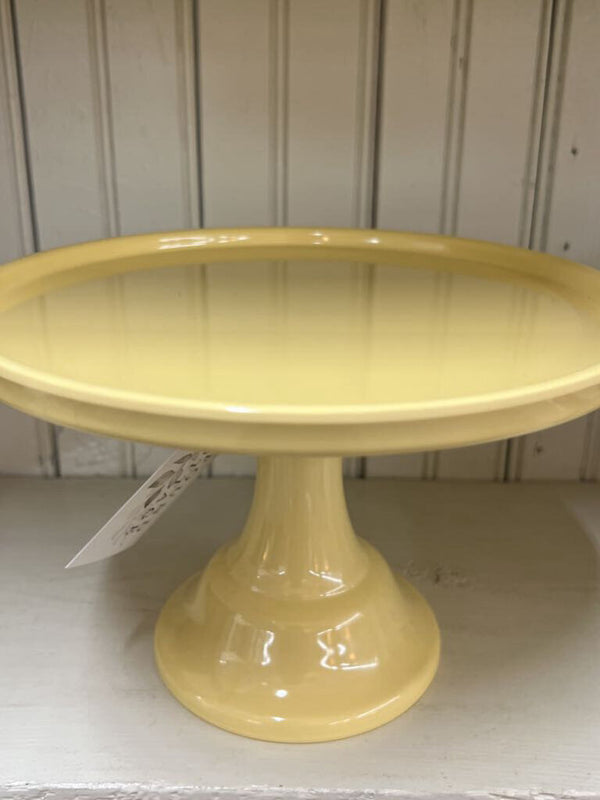 Melamine Cake Stand Small- Daisy Yellow 8.5