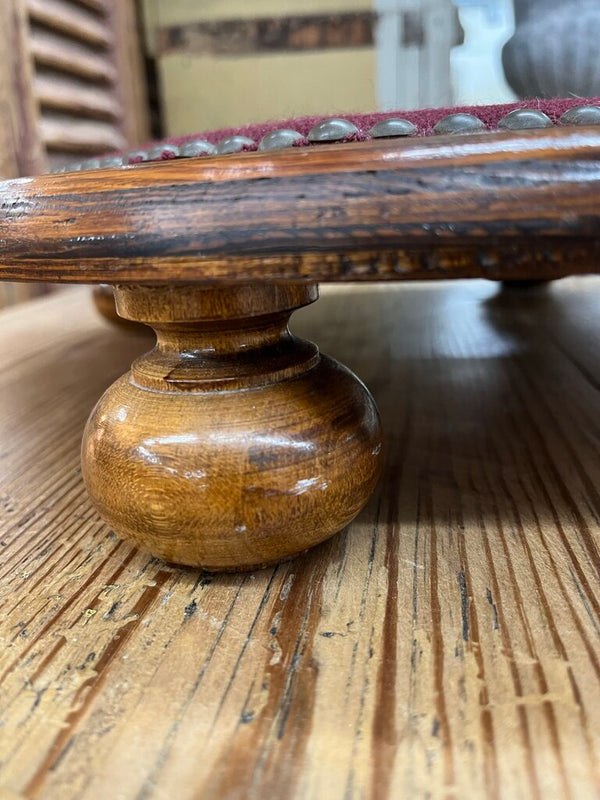 Antique embroidered stool