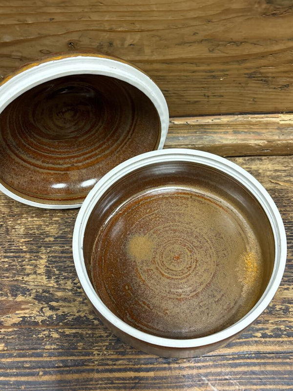 Earthy Pottery Dish with Lid