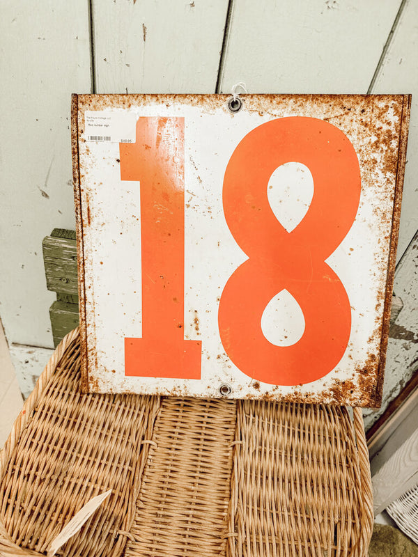 Rusty Metal Number sign