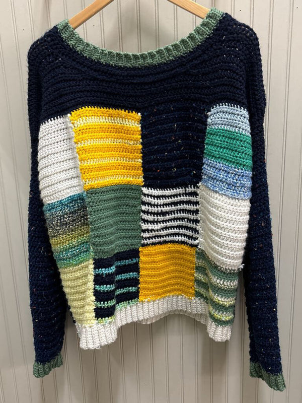 Patchwork Knit Sweater
