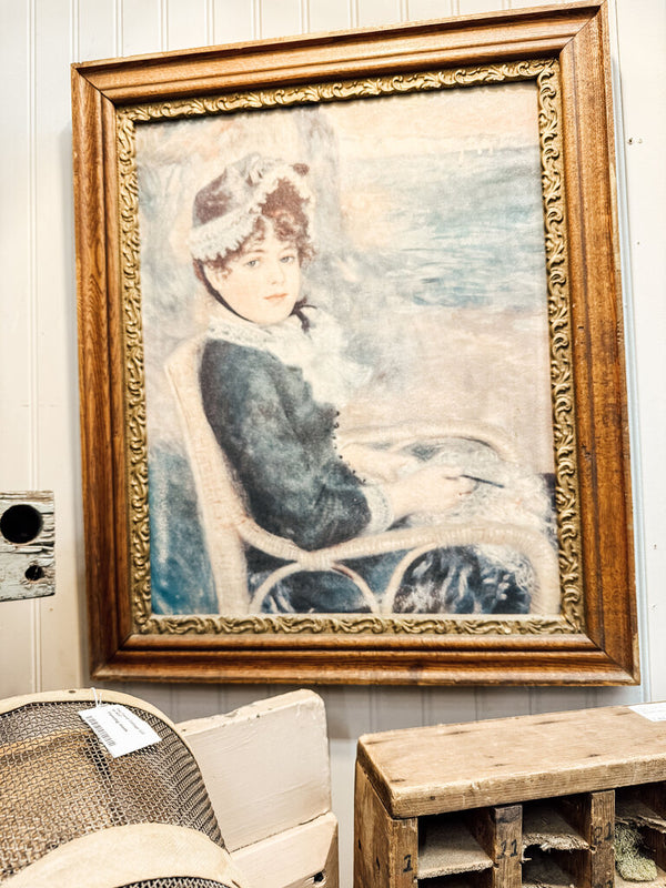 Vintage Victorian wood framed print