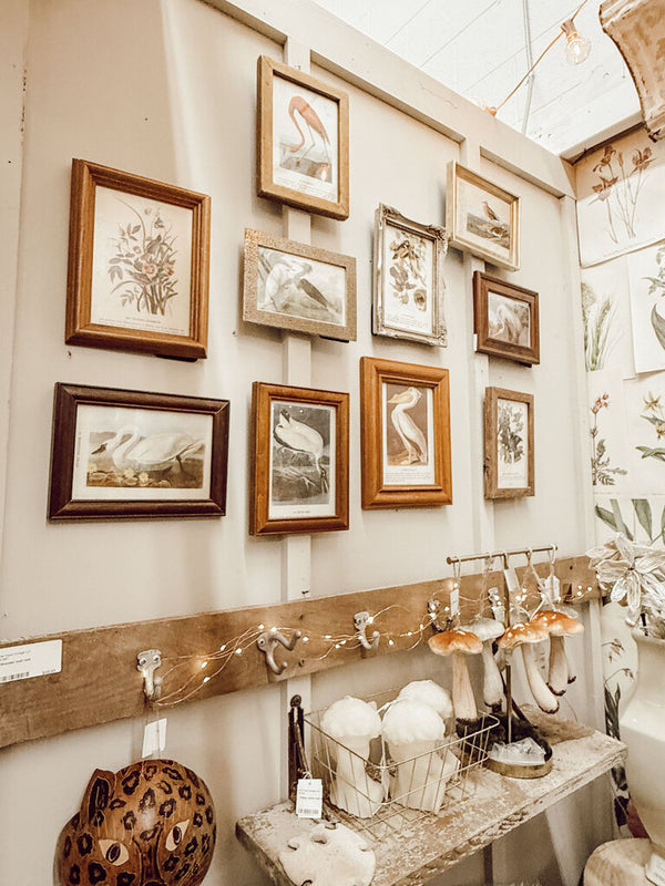 Gold framed flamingo