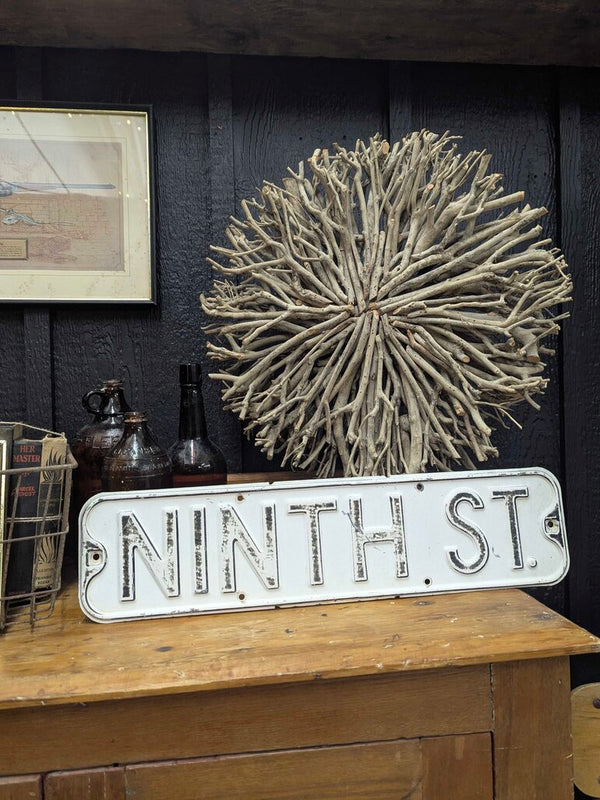 Vintage Ninth Street sign 6" x 24"