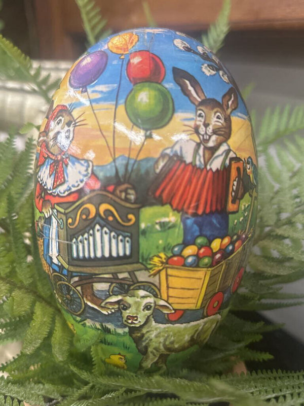 Vintage w Germany paper mache egg