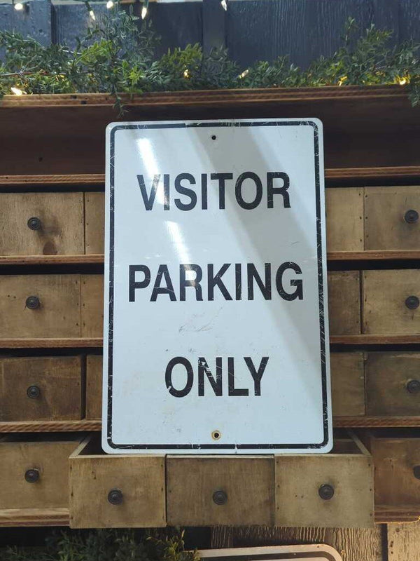 Vintage Visitor Parking Only sign 12" x 18"