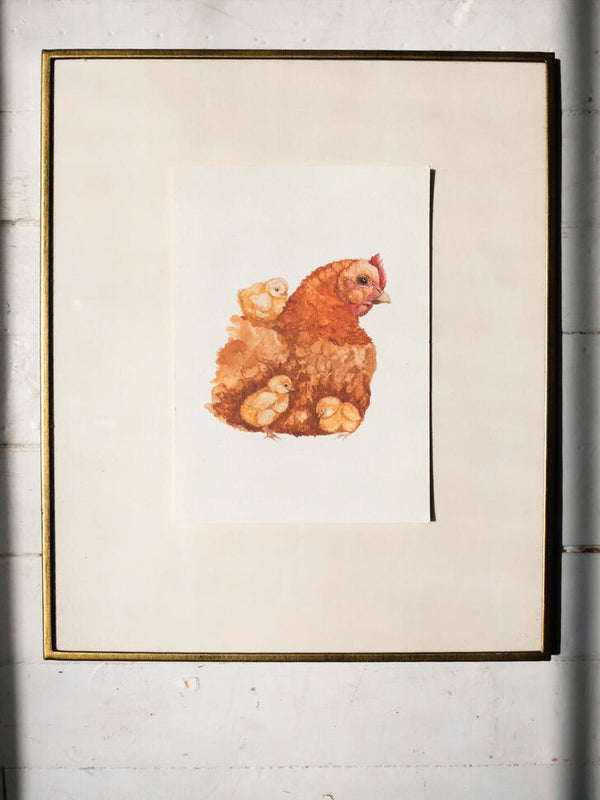 Hen & Chicks Art Print (8.5 x 11)