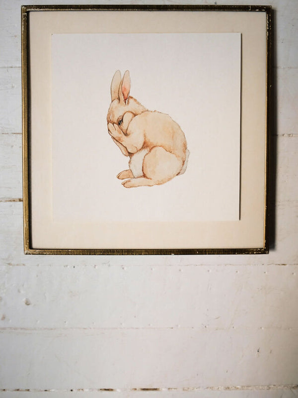 Sleepy Rabbit Art Print (6x6)