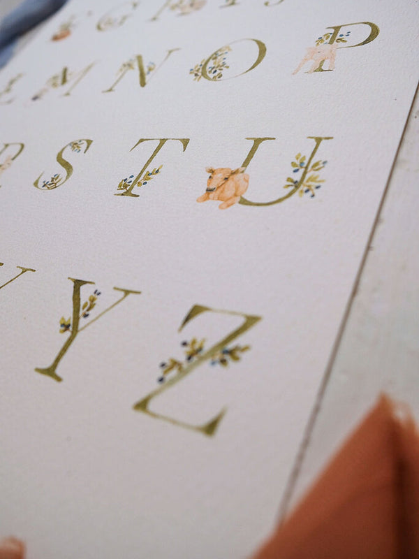 Cottage Alphabet Print (12x18)