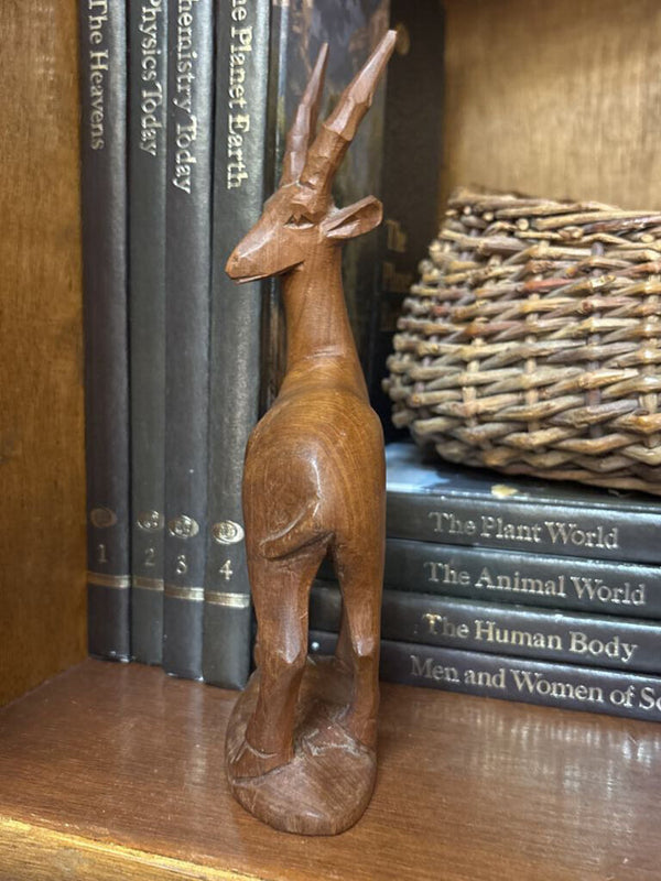 #281 Wood Carved Antelope