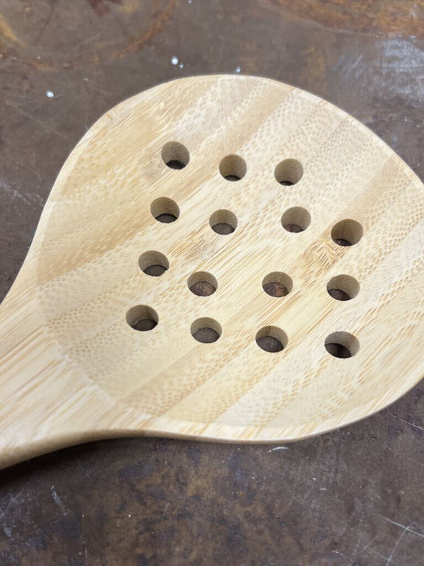 bamboo straining spoon