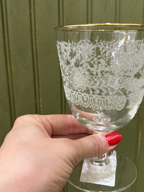 Vintage Wine Glass