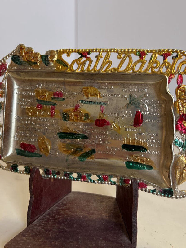 South Dakota Ashtray (red, gold, green)