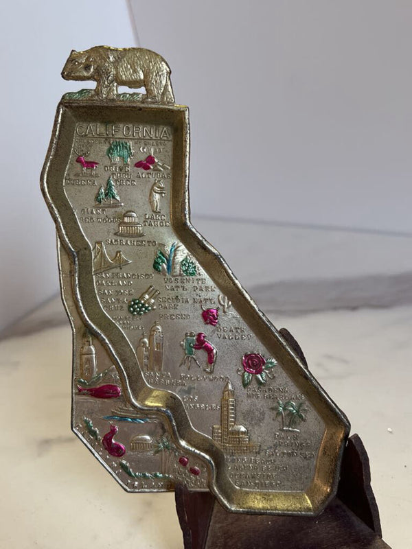 Metal California Souvenir Dish