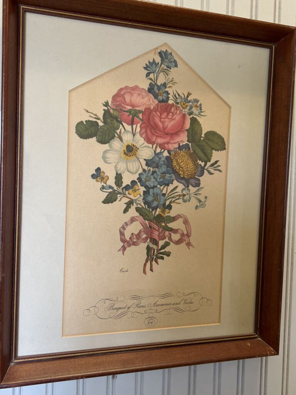 bouquet bundle art in vintage frame