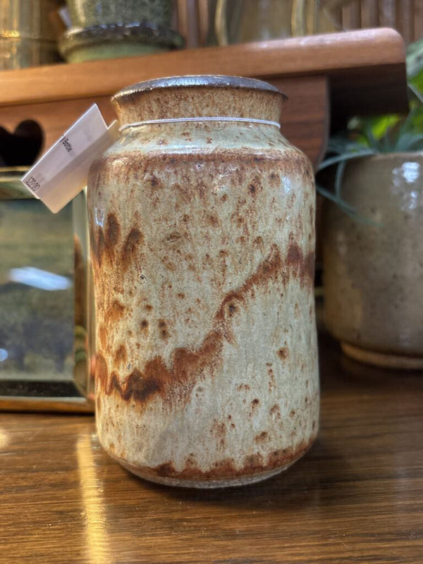 #483 Handmade Pottery Bottle 4.5" Tall