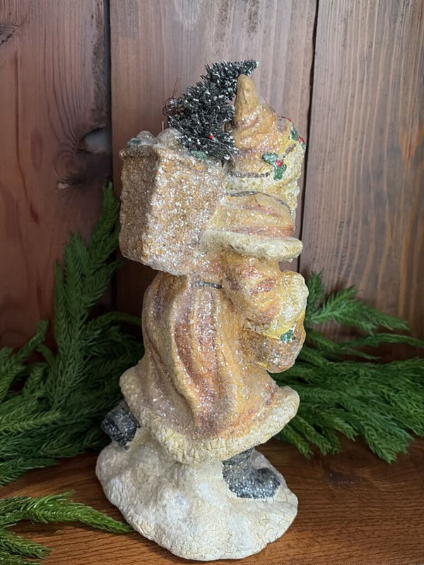 glitter ivory santa