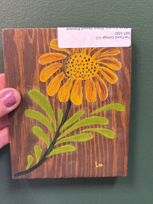 #549 Double Sided Wood Painted Art