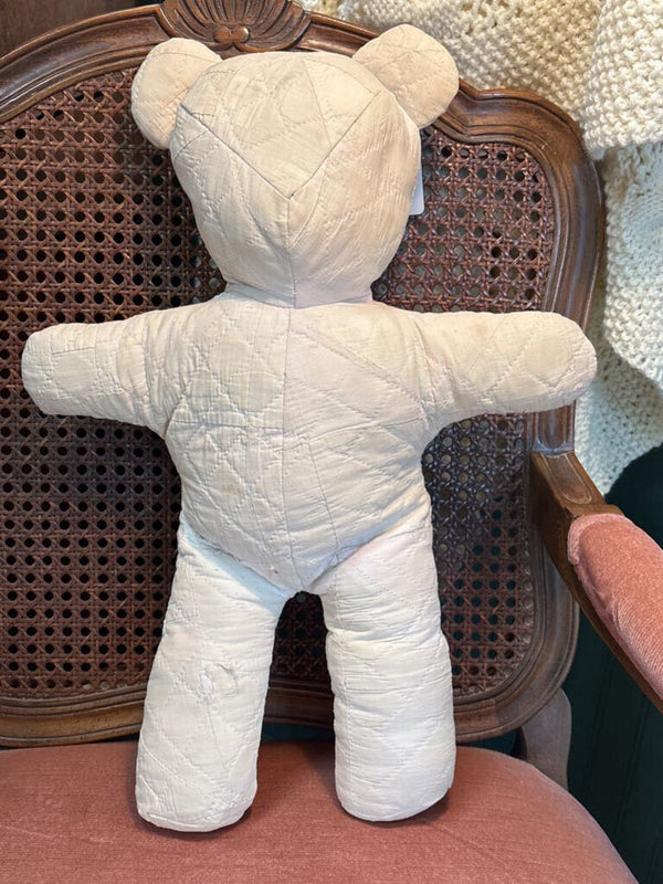 #614 Antique Handmade Quilted Teddy Bear
