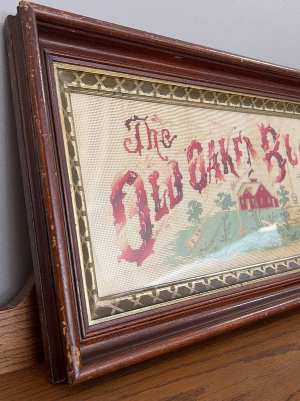 the old oaken bucket cross stitch art