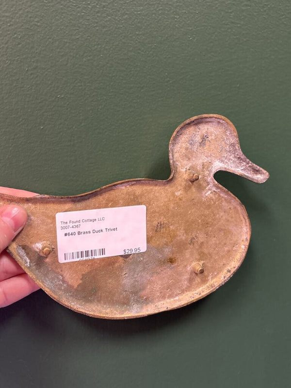 #640 Brass Duck Trivet