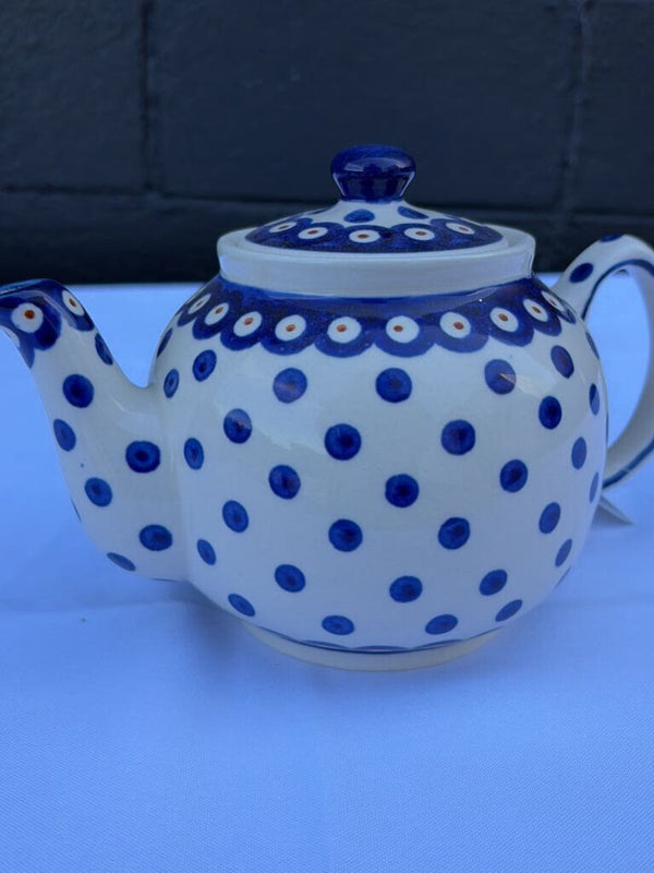 Polish pottery tea pot