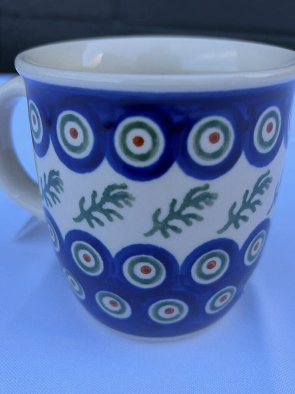 Polish pottery coffee mug